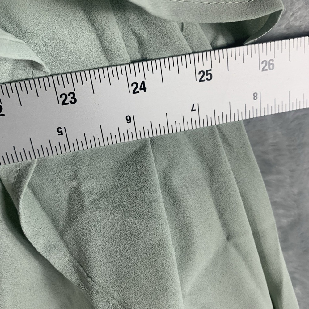 Anne Klein Women's Button Up Top L Blouse Green Aloe lagenlook Oversized NWT‎ - Picture 7 of 9